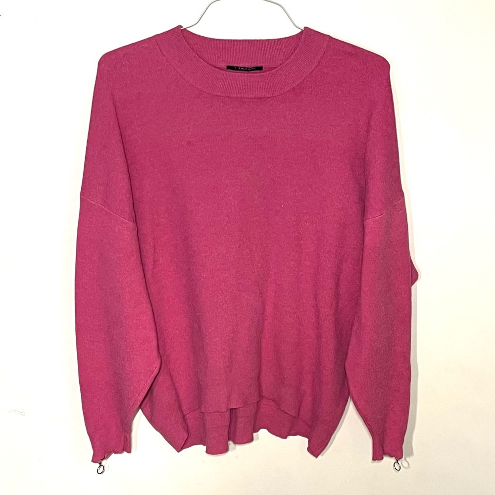 TAHARI size XS (?) hot pink sweatshirt. EUC.